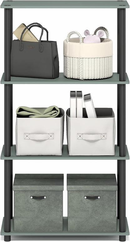 Furinno Turn-N-Tube Storage Shelves, 4-Tier Toolless Book Shelf, Corner Shelf - Image 6