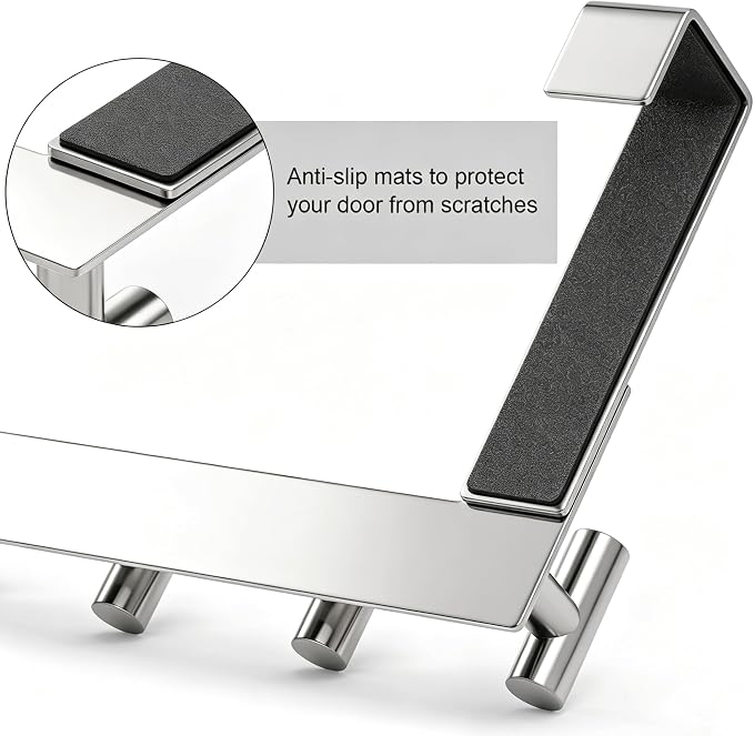 PMMASTO Over The Door Hooks, Fits 1-3/4" Thick Door No Drill Hooks - Image 5