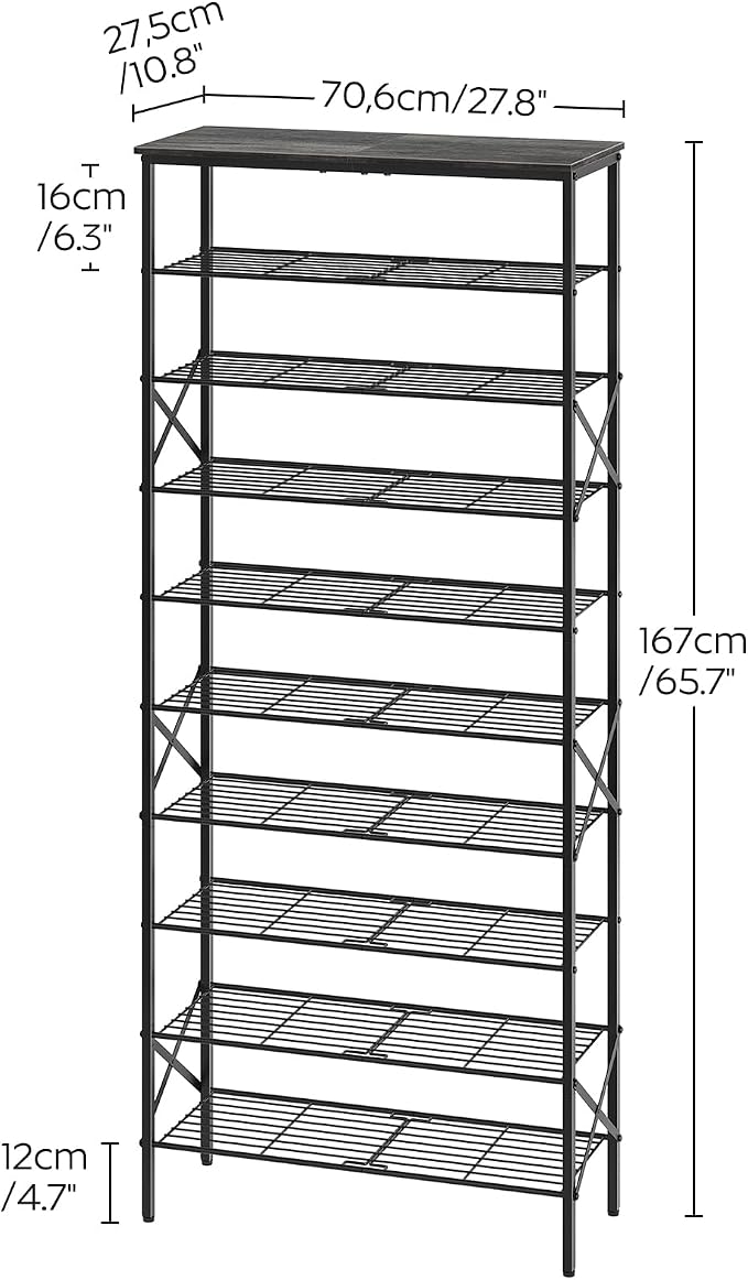 YATINEY 10 Tier Shoe Rack, Large Capacity Shoe Storage Organizer Holds 40 Pairs - Image 3