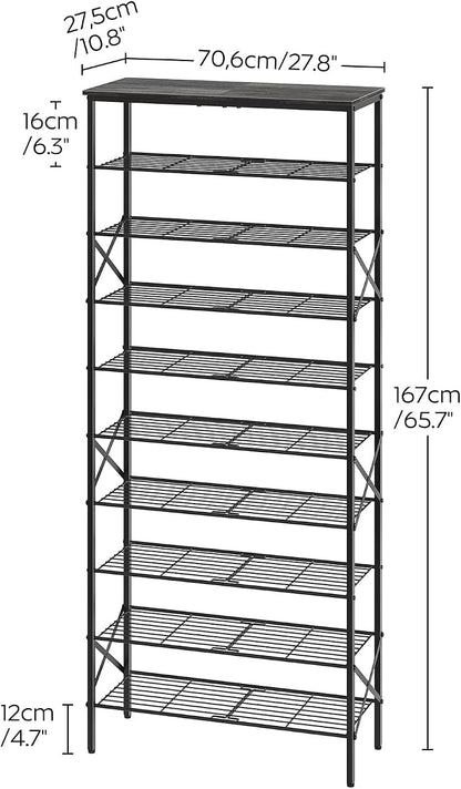 YATINEY 10 Tier Shoe Rack, Large Capacity Shoe Storage Organizer Holds 40 Pairs - Image 3