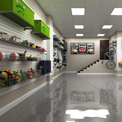 4'H x 4'W PVC Slatwall Panels Garage Wall Storage System - Image 2