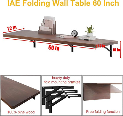 IAE Floating Wall Mounted Folding Table Desk - Image 2