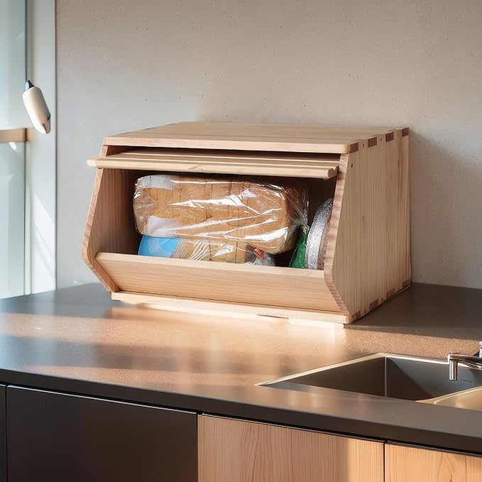 Stackable Solid Wood Storage Chests, Bins - Image 2