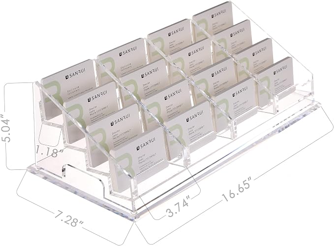 YUXUN 16 Slots Acrylic Business Card Holder - Image 5