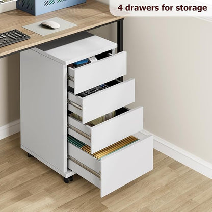 BOTLOG 4-Drawer Chest, Wood Storage Cabinet - Image 5