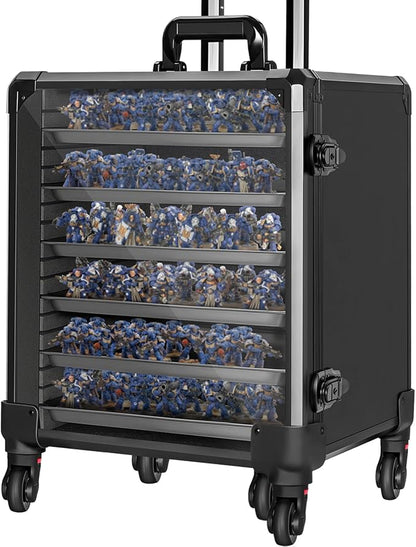 Miniatures Storage Case Miniatures Transport Case Aluminum Alloy Frame Display - Image 9