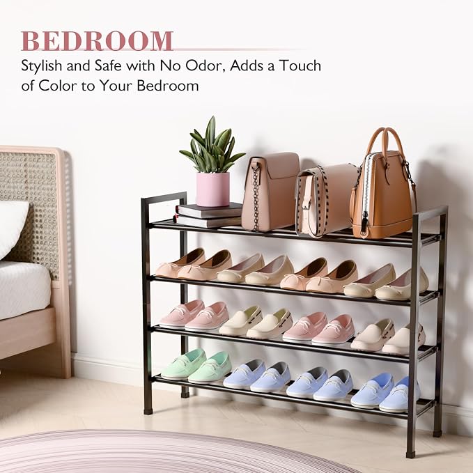 Bumusty 4-Tier Expandable Shoe Rack - Image 6