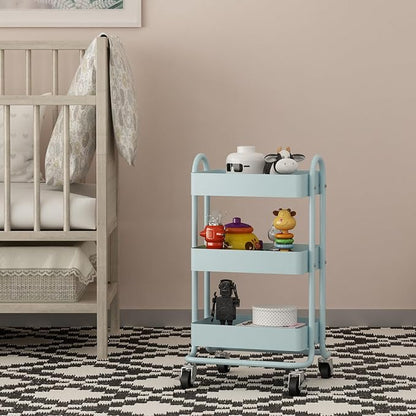 Metal Rolling Cart, 3-Tier Metal Rolling Cart - Image 5