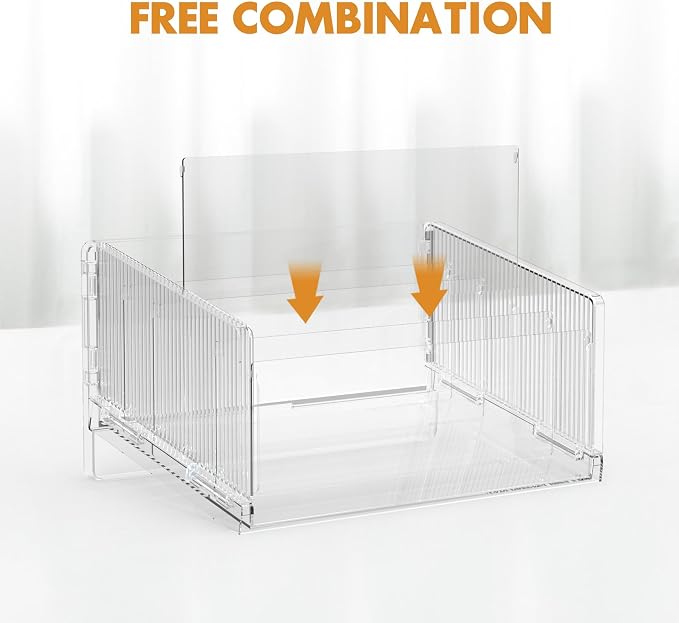 File Sorter Organizer, 5 Sections Acrylic Letter Tray - Image 6