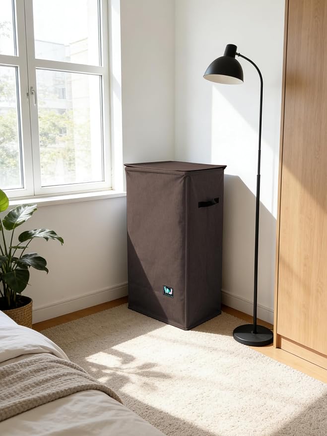 WTREE Laundry Hamper with Lid, Reinforced Sturdy Clothes Hamper with - Image 7