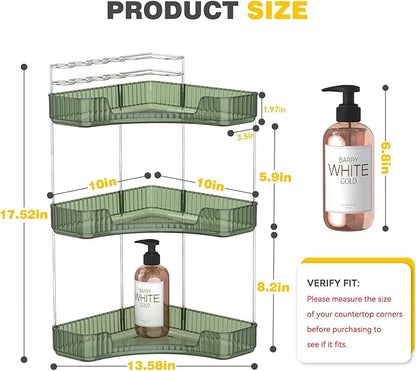 3-Tier Corner Bathroom Counter Organizer - Image 2