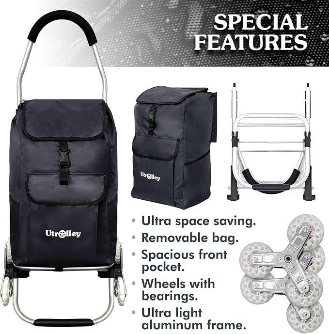 Ultra-Lightweight Foldable Stair-Climbing Shopping Cart - Image 6