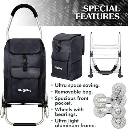 Ultra-Lightweight Foldable Stair-Climbing Shopping Cart - Image 6