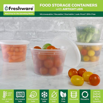 Freshware 16 oz Food Storage Containers - Image 2