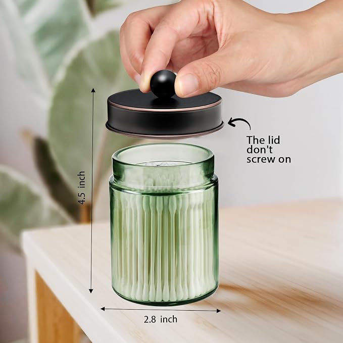 Amolliar Sage Green Apothecary Glass Jar - Image 2