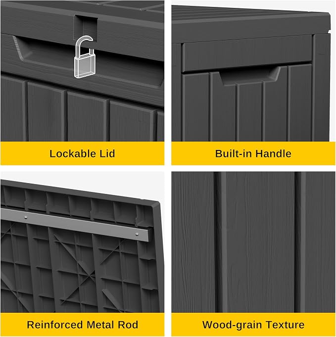 EAST OAK Outdoor Storage Box, 60 Gallon Deck Box Indoor and Outdoor Use - Image 5