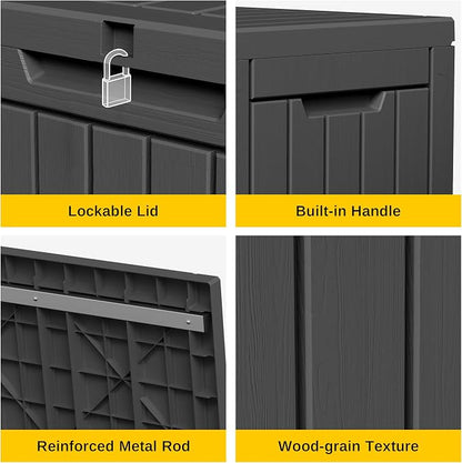 EAST OAK Outdoor Storage Box, 60 Gallon Deck Box Indoor and Outdoor Use - Image 5