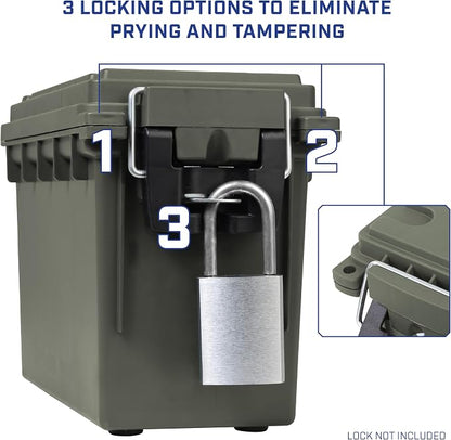 Sheffield 12626 Ammo Storage Box, Stackable .30 Cal Field Boxes, Water and Dust - Image 5