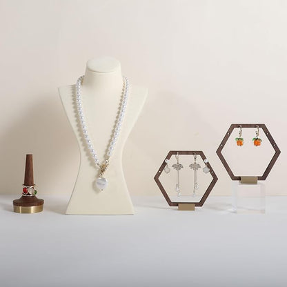 GemeShou 3pcs Wooden stud earring organizer holder, walnut earring hangers - Image 7
