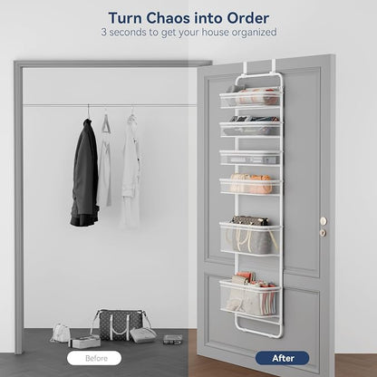 Whitmor Over The Door Organizer Storage, 6 Tier Hanging Door Organizer - Image 4