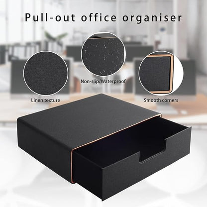 Stackable Organizer Drawer PU Leather Classic Handmade, Organize Home Office - Image 5