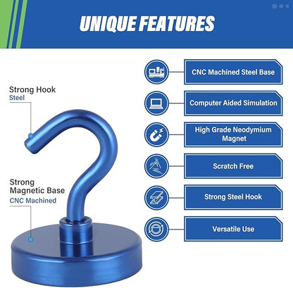 Neosmuk Magnetic Hooks, Heavy Duty 130lb+ Strong Magnet Hook - Image 6