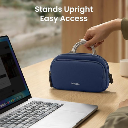 tomtoc Electronic Organizer Travel Case, Water Resistant Dual Compartment Tech - Image 3