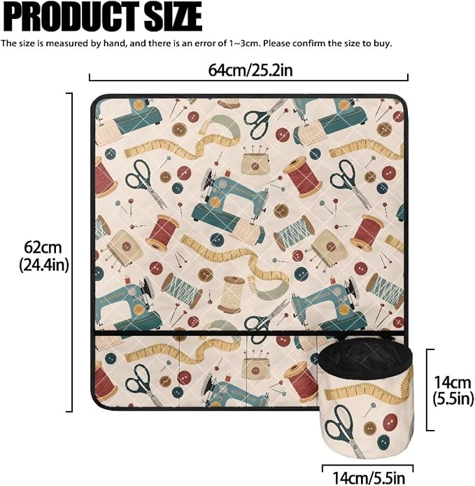Vintage Sewing Tools Sewing Machine Mat - Image 4