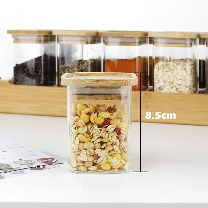 LIBWYS 12pcs Stackable Spice Jars, Square Spice Bottles - Image 7