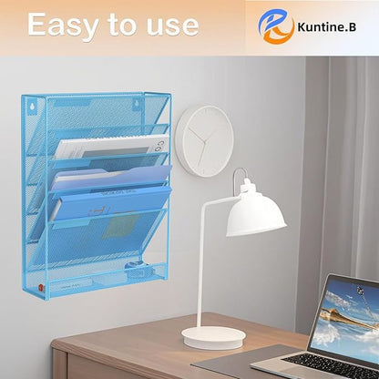 Kuntine.B Wall File Organizer Office Hanging Magazine Holder Wall File Organizer - Image 7