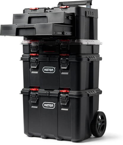 Keter Stack-n-Roll Two Drawer Tool Box - Image 6