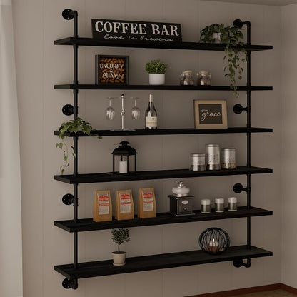 HDDFER 48 Inch Pipe Shelf Floating Shelves - Image 3