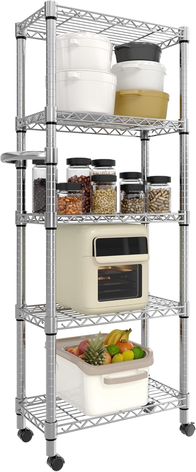 GarveeHome 5-Tier Heavy Duty Storage Shelves 1100 LBS Metal Wire Rack Shelving by GarveeHome