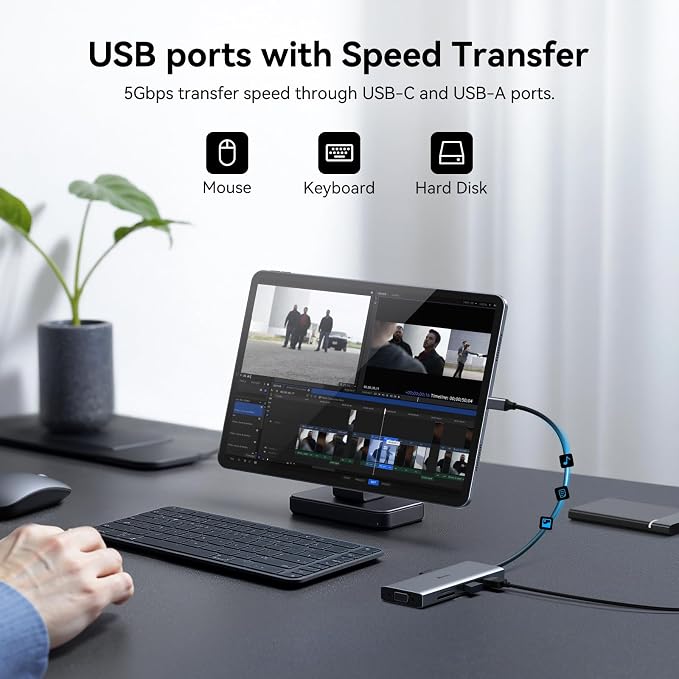 Docking Station 3 Monitors USB C Docking Station Dual Monitor HDMI Adapter - Image 6