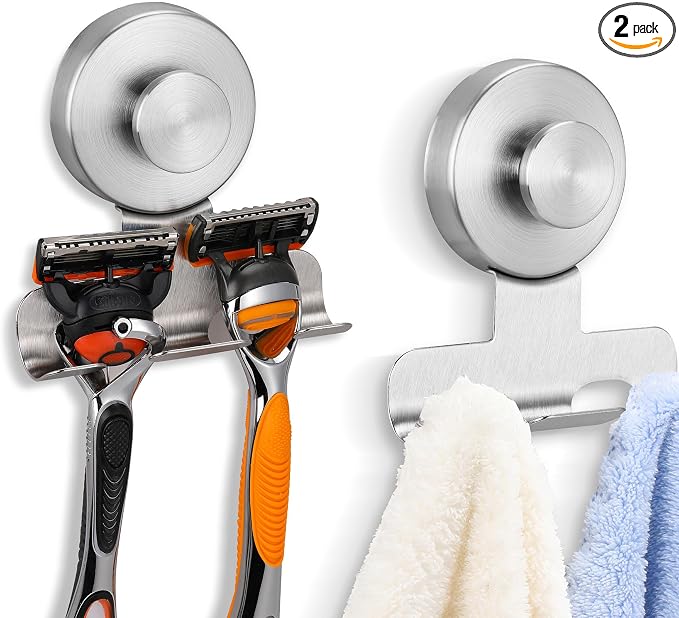 Suction Cup Razor and Shaver Holder by Fenas
