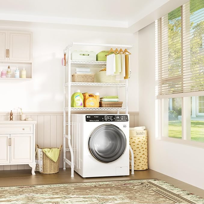 Ulif U11 Over Washer and Dryer Shelves, 3 Tiers Laundry Room Storage and - Image 2