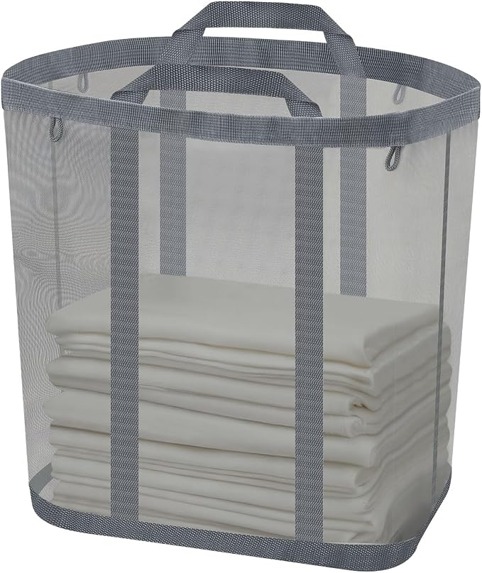 Mesh Laundry Basket, Hanging Laundry Hamper by Sekonow