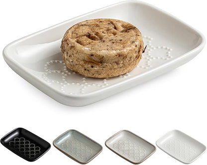 Gomakren Soap Dish for Shower, Christmas Ceramic Soap Dishes for Bar Soap Sponge by Gomakren