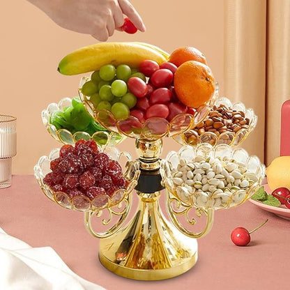 Generic Flower Snack Dessert Plate, Snack Serving Tray, Rotating Dried Fruit - Image 5