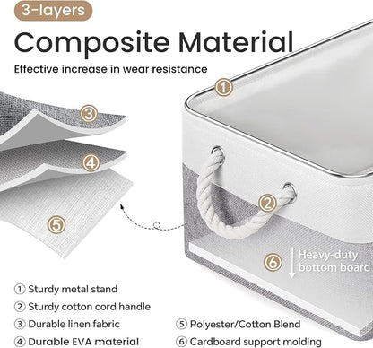 15.7x11.8x8.26 Inch Fabric Large Storage Bins - Image 2