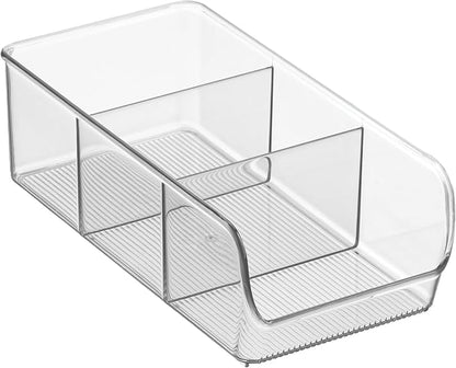 iDesign Stackable 3-Section Divided Storage Bin, - Image 9