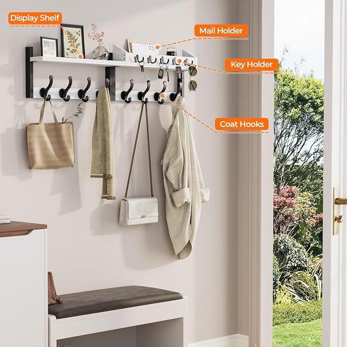 Evermagin 35" Coat Rack Wall Mount - Image 5