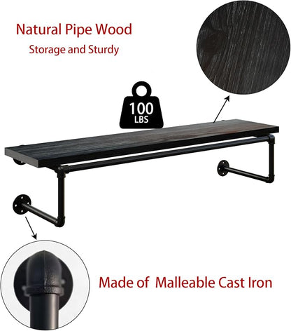 Clothes Rack 42in, Wall Mounted Garment Racks - Image 7