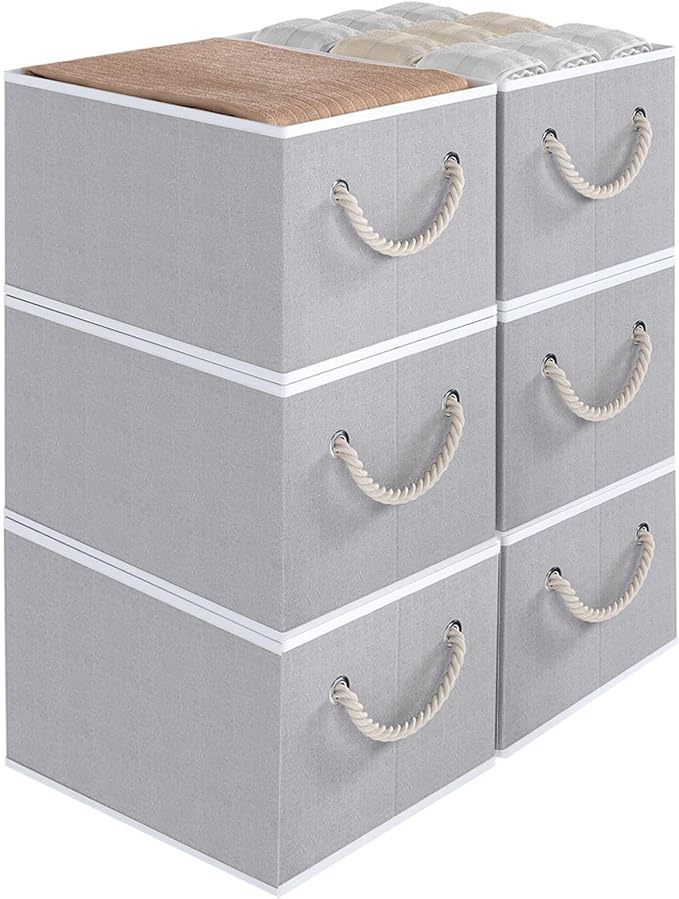Closet Storage Bins, Linen Closet Organizers and Storage Basket by Coyacool