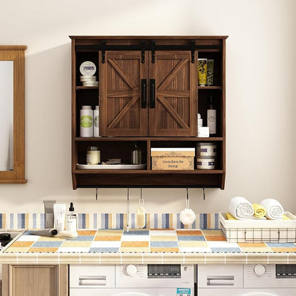 RUSTOWN Farmhouse Bathroom Wall Storage Cabinet - Image 9