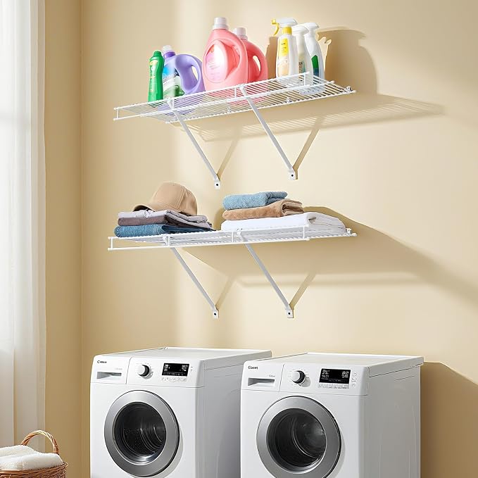 VEVOR Wire Shelf Kit, 3 ft, Wall Mounted Wire Shelves, Heavy-Duty Carbon Steel - Image 2