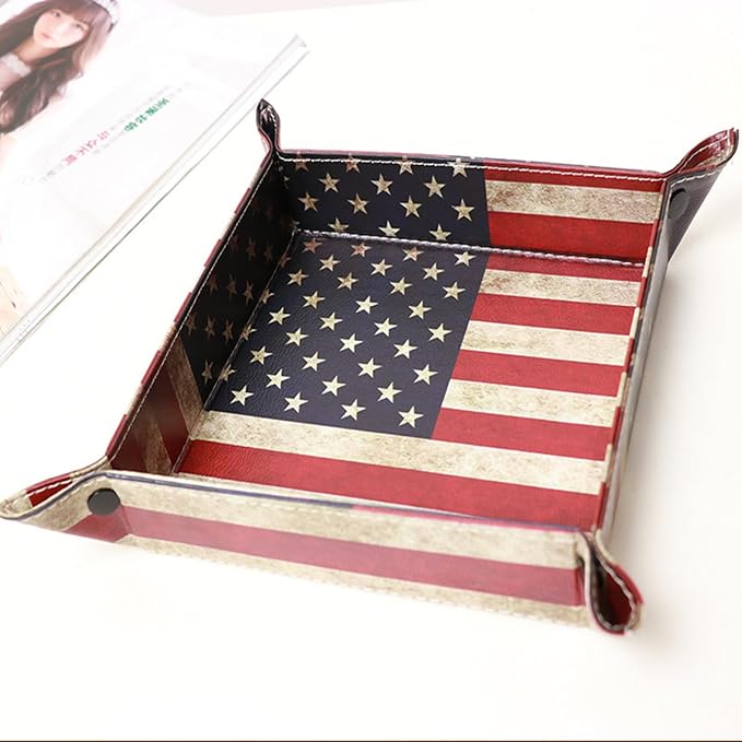 siduater Valet Tray Desktop Storage Organizer, Vegan Leather Catchall Bedside - Image 8