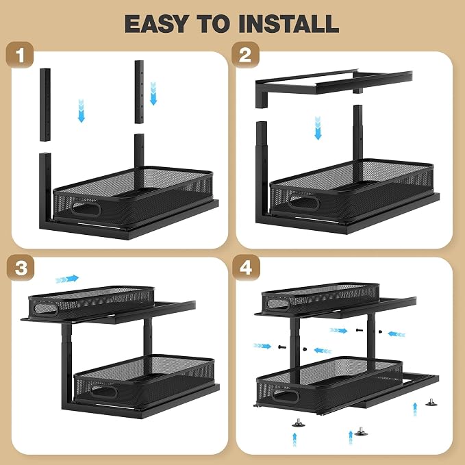 2-Pack 18.5 IN Depth Under Sink Organizer - Image 6