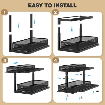 2-Pack 18.5 IN Depth Under Sink Organizer - Image 6