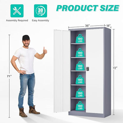Wide & Deep Metal Storage Cabinet - Image 2